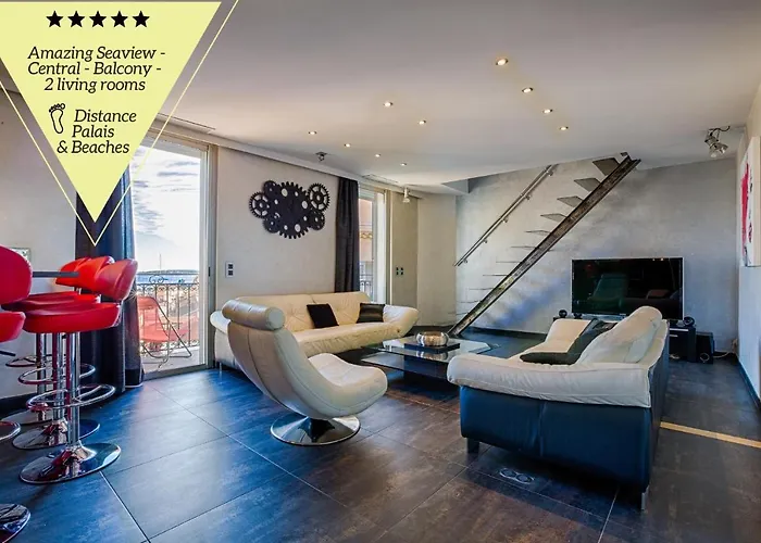 Apartmán Rg Duplex - Sea View - Palais & Croisette - Luxury By Lra *